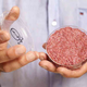 Mark Post’s original stem cell burger, via David Parry / PA Wire